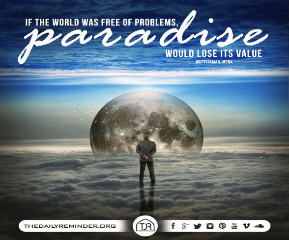 If the world was free of problems, Paradise would lose its value. ~ Mufti Ismail Menk